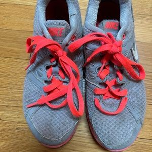Nike Grey and Pink Running Shoes